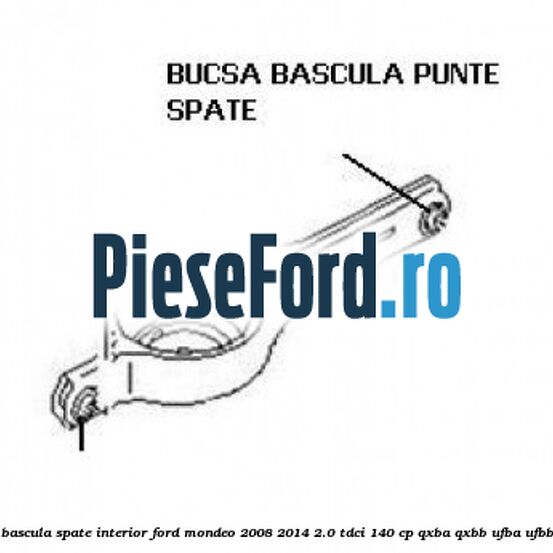 Bucsa bascula spate interior Ford Mondeo 2008-2014 2.0 TDCi 140 cp QXBA, QXBB, UFBA, UFBB diesel