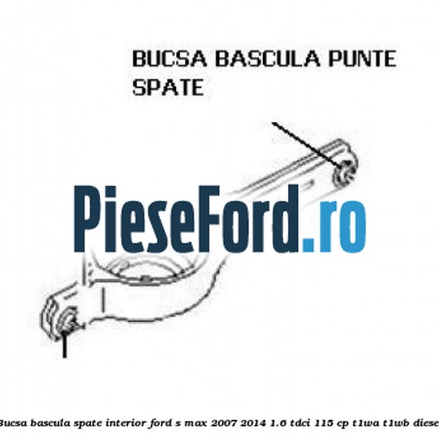 Bucsa bascula spate interior Ford S-Max 2007-2014 1.6 TDCi 115 cp T1WA, T1WB diesel
