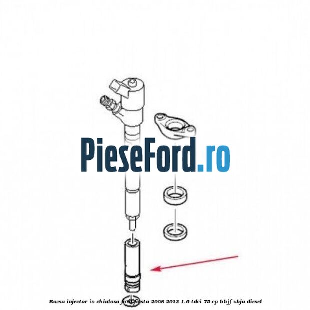 Bucsa injector in chiulasa Ford Fiesta 2008-2012 1.6 TDCi 75 cp HHJF, UBJA diesel