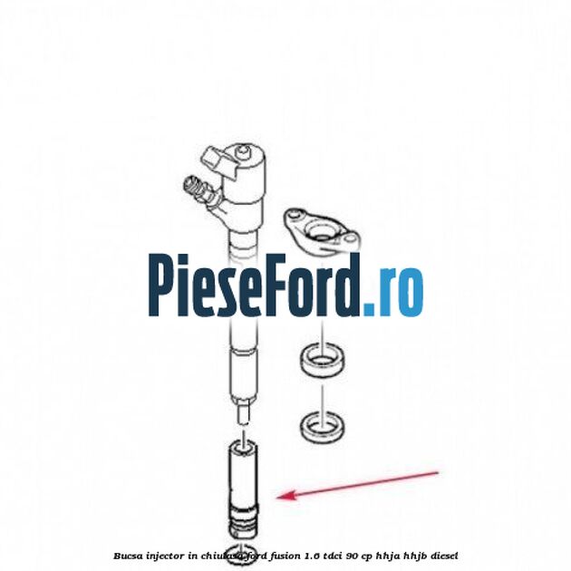 Bucsa injector in chiulasa Ford Fusion 1.6 TDCi 90 cp Bucsa injector in chiulasa Ford Fusion 1.6 TDCi 90 cp HHJA, HHJB diesel