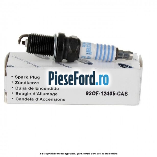 Bujie aprindere model AGPR 22CD1 Ford Scorpio 2.9 i 150 cp BRG benzina