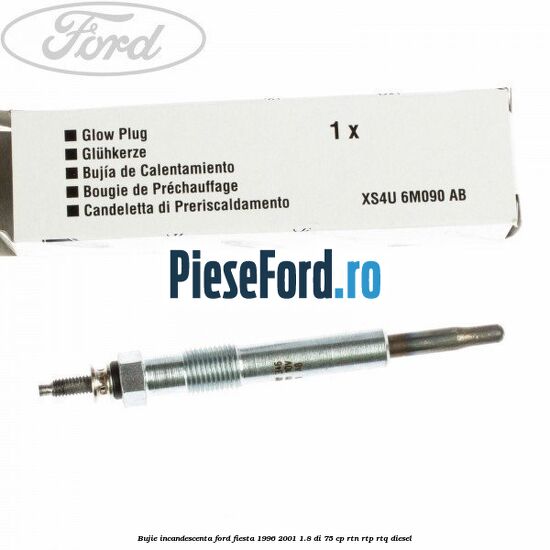 Bujie incandescenta Ford Fiesta 1996-2001 1.8 DI 75 cp RTN, RTP, RTQ diesel