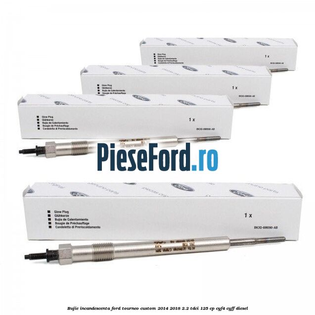 Bujie incandescenta Ford Tourneo Custom 2014-2018 2.2 TDCi 125 cp CYF4, CYFF diesel
