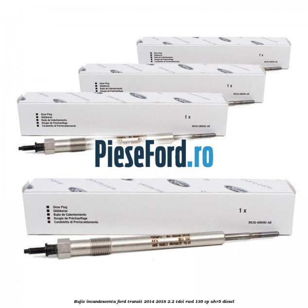 Bujie incandescenta Ford Transit 2014-2018 2.2 TDCi RWD 135 cp UHR5 diesel