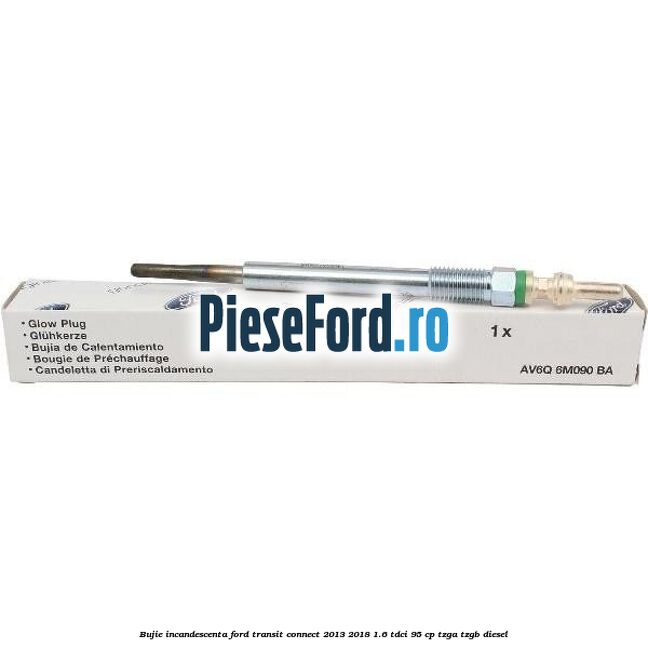 Bujie incandescenta Ford Transit Connect 2013-2018 1.6 TDCi 95 cp