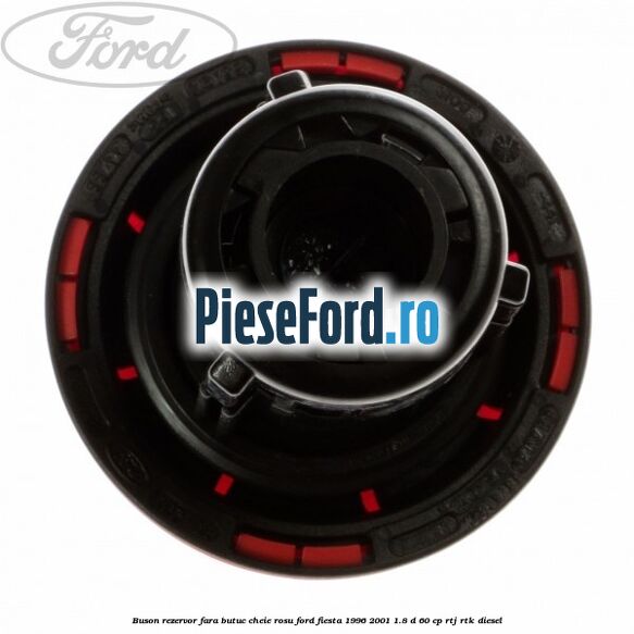 Buson rezervor fara butuc cheie rosu Ford Fiesta 1996-2001 1.8 D 60 cp RTJ, RTK diesel