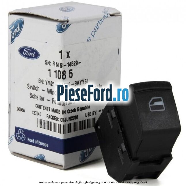 Buton actionare geam electric fata Ford Galaxy 2000-2006 1.9 TDI 115 cp AUY diesel