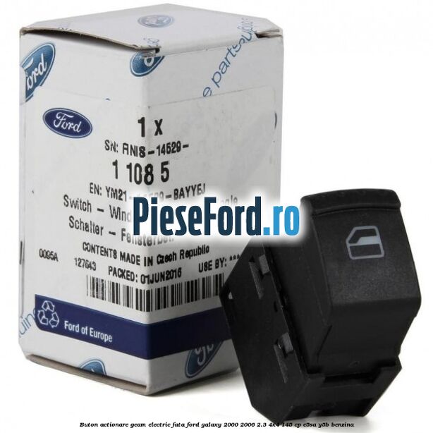 Buton actionare geam electric fata Ford Galaxy 2000-2006 2.3 4x4 145 cp E5SA, Y5B benzina