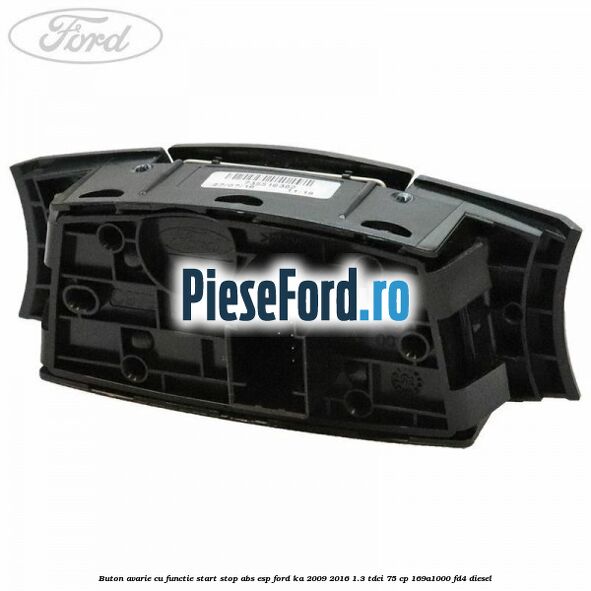 Buton avarie cu functie start stop ABS/ESP Ford Ka 2009-2016 1.3 TDCi 75 cp 169A1000, FD4 diesel