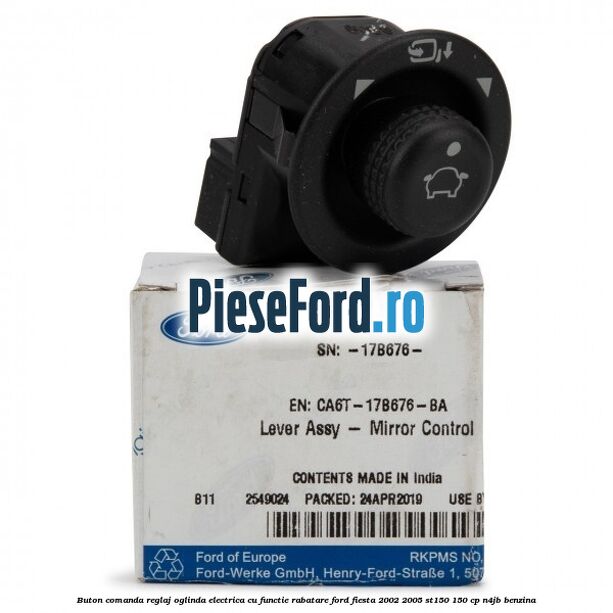Buton comanda reglaj oglinda electrica cu functie rabatare Ford Fiesta 2002-2005 ST150 150 cp N4JB benzina