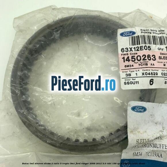Butuc inel sincron viteza 2 cutie 5 trepte 5MT Ford Ranger 2006-2012 3.0 TDCi 156 cp MD30DITC, WEAT diesel