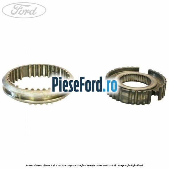 Butuc sincron viteza 1 si 2 cutie 5 trepte MT75 Ford Transit 2000-2006 2.4 DI  90 cp D2FA, D2FB diesel