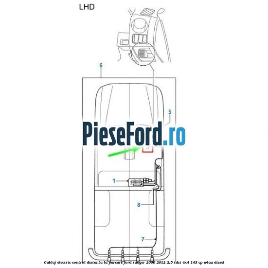 Cablaj electric control distanta la parcare Ford Ranger 2006-2012 2.5 TDCi 4x4 143 cp WLAA diesel