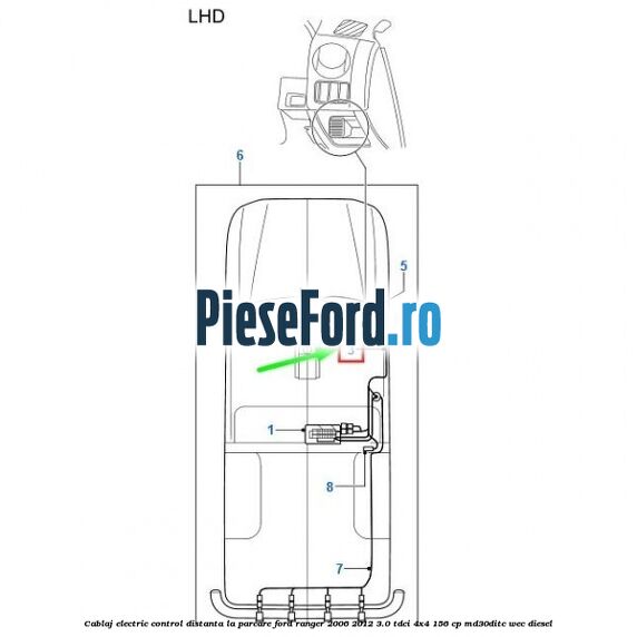 Cablaj electric control distanta la parcare Ford Ranger 2006-2012 3.0 TDCi 4x4 156 cp MD30DITC, WEC diesel