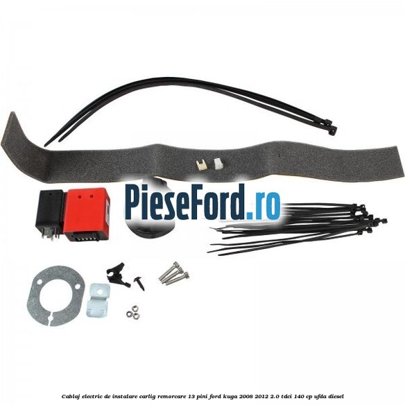 Cablaj electric de instalare carlig remorcare 13 pini Ford Kuga 2008-2012 2.0 TDCI 140 cp UFDA diesel