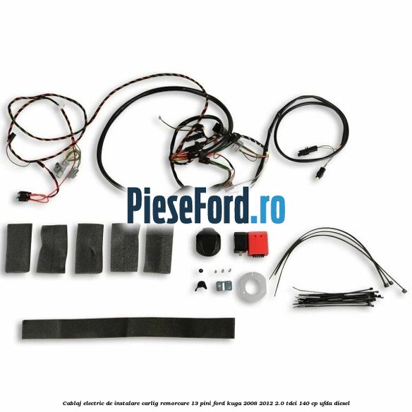 Cablaj electric de instalare carlig remorcare 13 pini Ford Kuga 2008-2012 2.0 TDCI 140 cp UFDA diesel