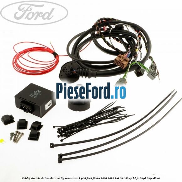 Cablaj electric de instalare carlig remorcare 7 pini Ford Fiesta 2008-2012 1.6 TDCi 90 cp HHJC, HHJD, HHJE diesel