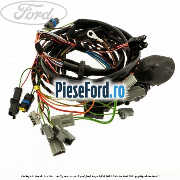 Cablaj electric de instalare carlig remorcare 7 pini Ford Kuga 2008-2012 2.0 TDCi 4x4 136 cp G6DG, UKDA diesel
