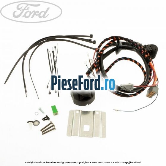 Cablaj electric de instalare carlig remorcare 7 pini Ford S-Max 2007-2014 1.8 TDCi 100 cp FFWA diesel