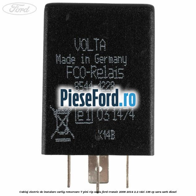 Cablaj electric de instalare carlig remorcare 7 pini tip sasiu Ford Transit 2006-2014 2.2 TDCi 136 cp USRA, USRB diesel