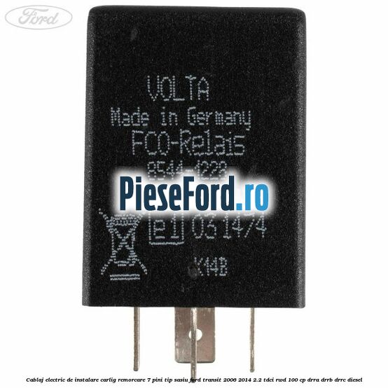 Cablaj electric de instalare carlig remorcare 7 pini tip sasiu Ford Transit 2006-2014 2.2 TDCi RWD 100 cp DRRA, DRRB, DRRC diesel