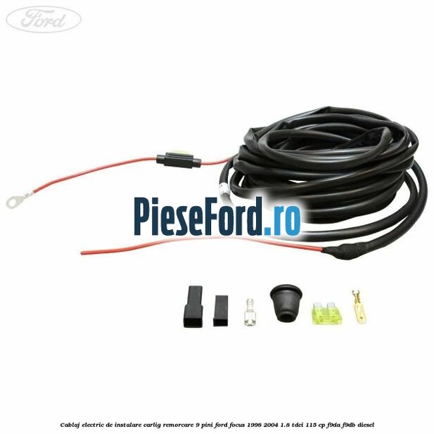 Cablaj electric de instalare carlig remorcare 9 pini Ford Focus 1998-2004 1.8 TDCi 115 cp F9DA, F9DB diesel