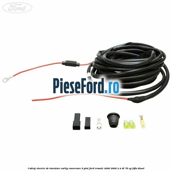 Cablaj electric de instalare carlig remorcare 9 pini Ford Transit 2000-2006 2.4 DI 75 cp F4FA diesel