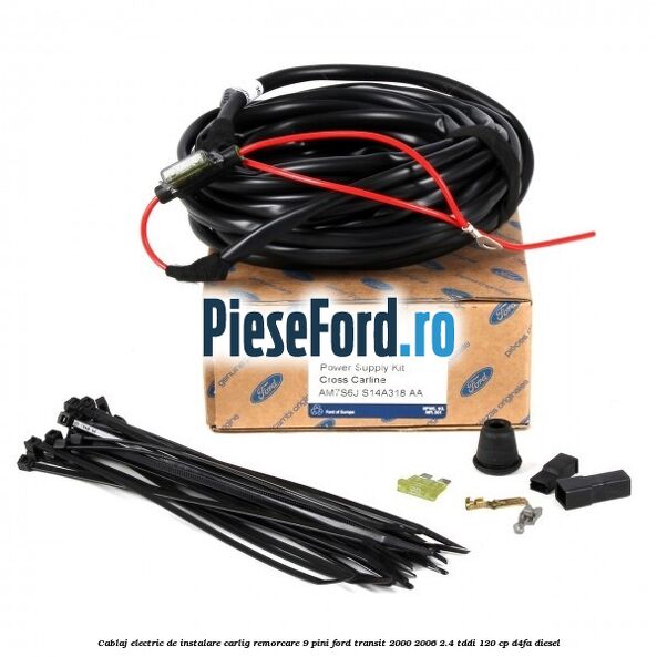 Cablaj electric de instalare carlig remorcare 9 pini Ford Transit 2000-2006 2.4 TDdi 120 cp D4FA diesel