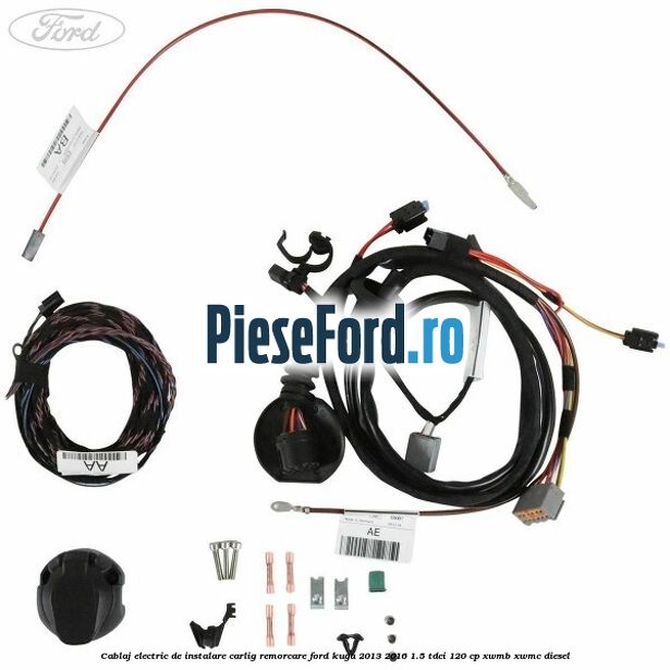 Cablaj electric de instalare carlig remorcare Ford Kuga 2013-2016 1.5 TDCi 120 cp Cablaj electric de instalare carlig remorcare Ford Kuga 2013-2016 1.5 TDCi 120 cp XWMB, XWMC diesel