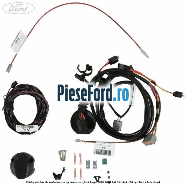 Cablaj electric de instalare carlig remorcare Ford Kuga 2013-2016 2.0 TDCi 4x4 150 cp T7MA, T7MB diesel