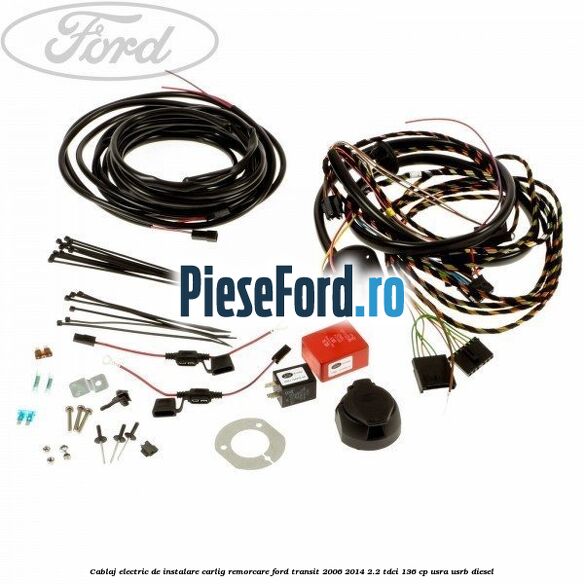 Cablaj electric de instalare carlig remorcare Ford Transit 2006-2014 2.2 TDCi 136 cp USRA, USRB diesel