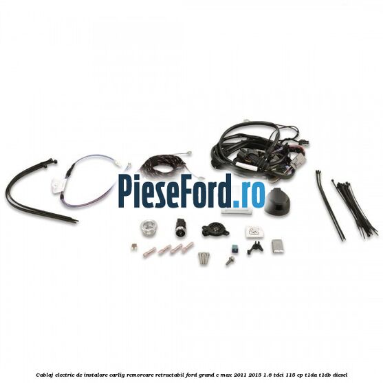 Cablaj electric de instalare carlig remorcare retractabil Ford Grand C-Max 2011-2015 1.6 TDCi 115 cp T1DA, T1DB diesel