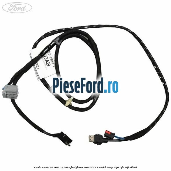 Cablu A/V an 07/2011-12/2012 Ford Fiesta 2008-2012 1.6 TDCi 95 cp T3JA, TZJA, TZJB diesel