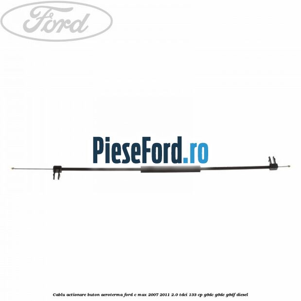 Cablu actionare buton aeroterma Ford C-Max 2007-2011 2.0 TDCi 133 cp G6DC, G6DE, G6DF diesel