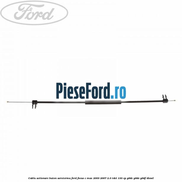 Cablu actionare buton aeroterma Ford Focus C-Max 2003-2007 2.0 TDCi 133 cp G6DC, G6DE, G6DF diesel