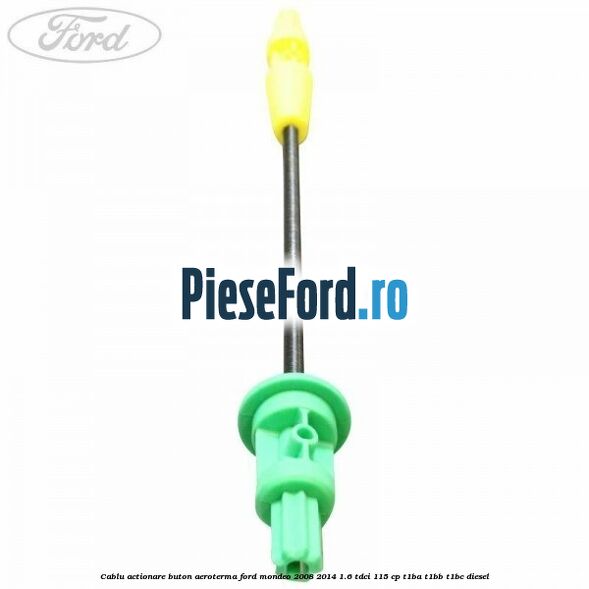 Cablu actionare buton aeroterma Ford Mondeo 2008-2014 1.6 TDCi 115 cp T1BA, T1BB, T1BC diesel