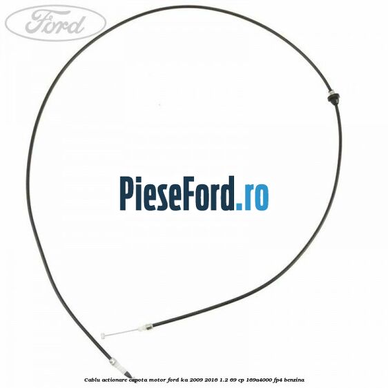 Cablu actionare capota motor Ford Ka 2009-2016 1.2 69 cp 169A4000, FP4 benzina