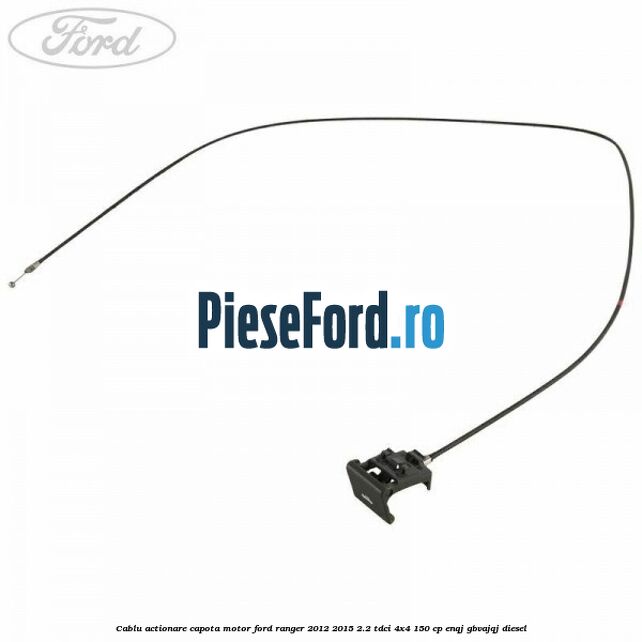 Cablu actionare capota motor Ford Ranger 2012-2015 2.2 TDCi 4x4 150 cp ENQJ, GBVAJQJ diesel