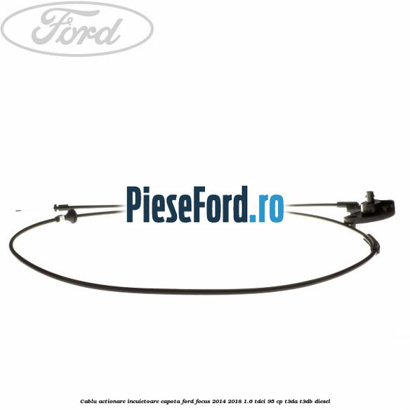 Cablu actionare incuietoare capota Ford Focus 2014-2018 1.6 TDCi 95 cp T3DA, T3DB diesel