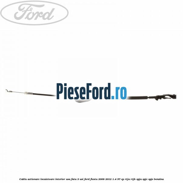 Cablu actionare incuietoare interior usa fata 3 usi Ford Fiesta 2008-2012 1.4 97 cp RTJA, RTJB, SPJA, SPJC, SPJE benzina