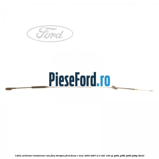 Cablu actionare incuietoare usa fata dreapta Ford Focus C-Max 2003-2007 2.0 TDCi 136 cp G6DA, G6DB, G6DD, G6DG diesel