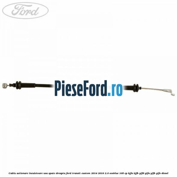 Cablu actionare incuietoare usa spate dreapta Ford Transit Custom 2014-2018 2.0 EcoBlue 105 cp BJFA, BJFB, YLF6, YLFA, YLFB, YLFS diesel