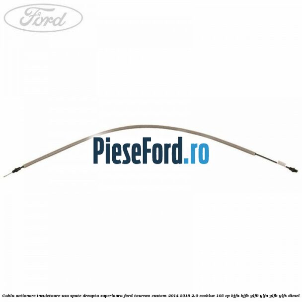 Cablu actionare incuietoare usa spate dreapta superioara Ford Tourneo Custom 2014-2018 2.0 EcoBlue 105 cp BJFA, BJFB, YLF6, YLFA, YLFB, YLFS diesel