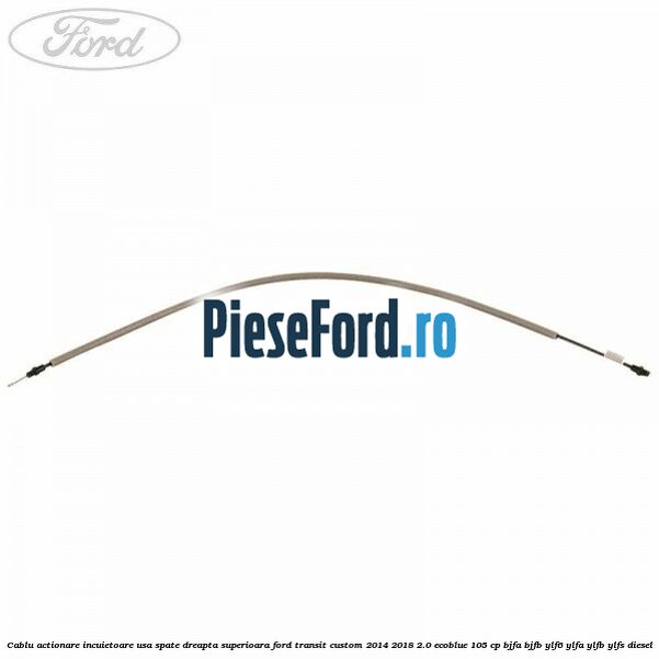 Cablu actionare incuietoare usa spate dreapta superioara Ford Transit Custom 2014-2018 2.0 EcoBlue 105 cp BJFA, BJFB, YLF6, YLFA, YLFB, YLFS diesel