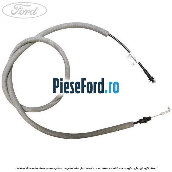 Cablu actionare incuietoare usa spate stanga interior Ford Transit 2006-2014 2.2 TDCi 125 cp CYFA, CYFB, CYFC, CYFD diesel
