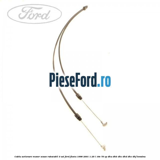 Cablu actionare maner scaun rabatabil 3 usi Ford Fiesta 1996-2001 1.25 i 16V 75 cp DHA, DHB, DHC, DHD, DHE, DHF benzina