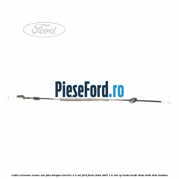 Cablu actionare maner usa fata dreapta interior 4/5 usi Ford Focus 2004-2007 1.6 100 cp Cablu actionare maner usa fata dreapta interior 4/5 usi Ford Focus 2004-2007 1.6 100 cp HWDA, HWDB, SHDA, SHDB, SHDC benzina
