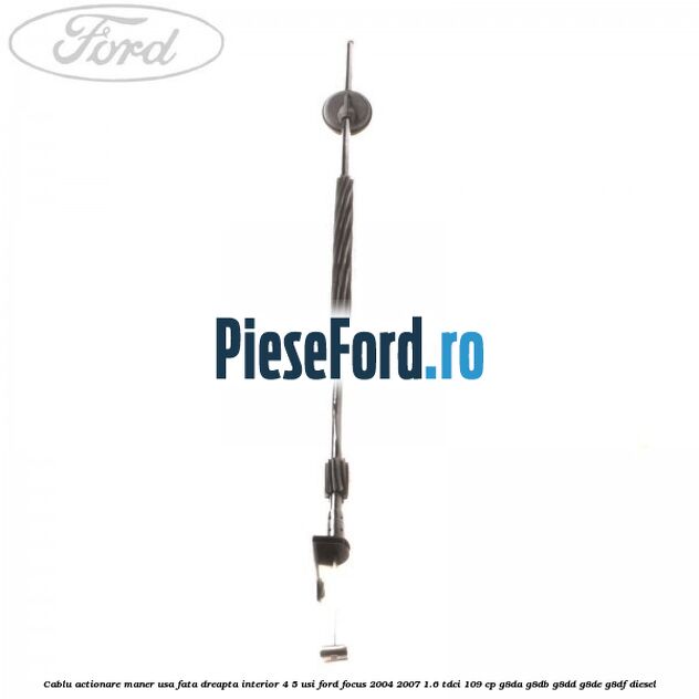 Cablu actionare maner usa fata dreapta interior 4/5 usi Ford Focus 2004-2007 1.6 TDCi 109 cp G8DA, G8DB, G8DD, G8DE, G8DF diesel
