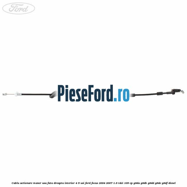 Cablu actionare maner usa fata dreapta interior 4/5 usi Ford Focus 2004-2007 1.6 TDCi 109 cp G8DA, G8DB, G8DD, G8DE, G8DF diesel