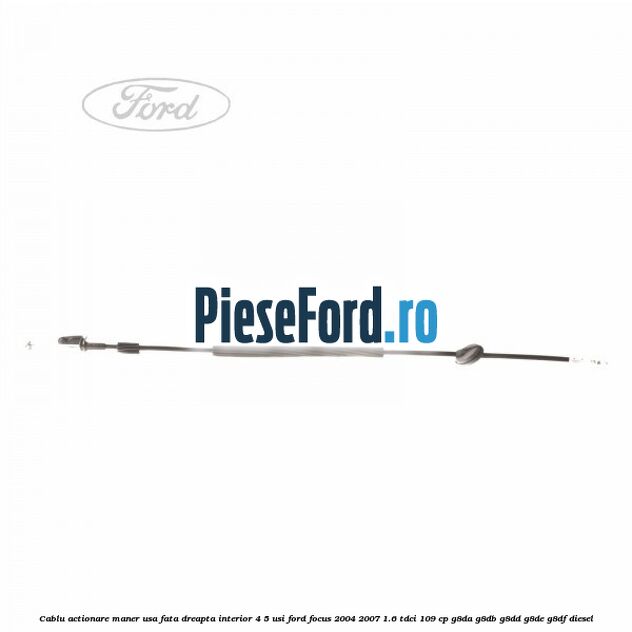 Cablu actionare maner usa fata dreapta interior 4/5 usi Ford Focus 2004-2007 1.6 TDCi 109 cp G8DA, G8DB, G8DD, G8DE, G8DF diesel